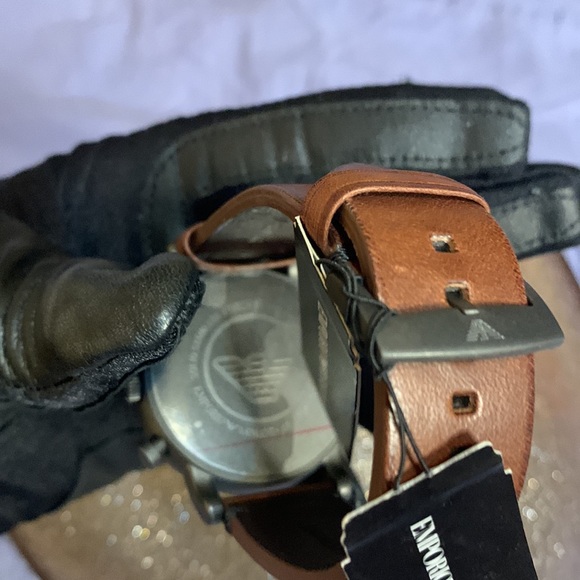 NWT Emporio Armani Brown Men Dress Watch - Picture 7 of 7